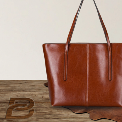 Elena - Structured Leather Shopper - Heritage Limited Edition