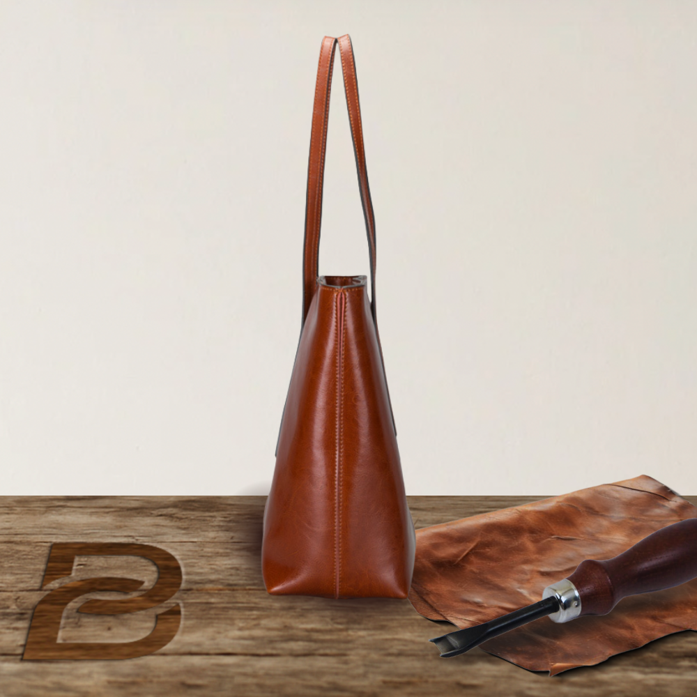 Elena - Structured Leather Shopper - Heritage Limited Edition