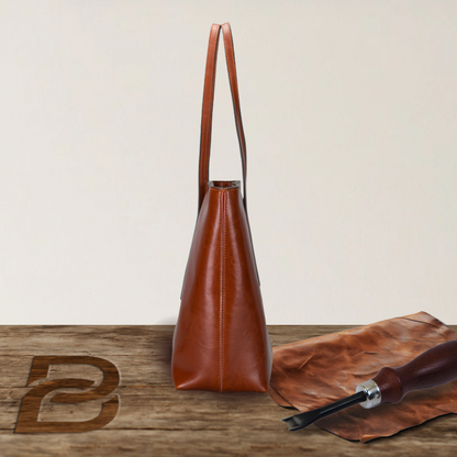 Elena - Structured Leather Shopper - Heritage Limited Edition