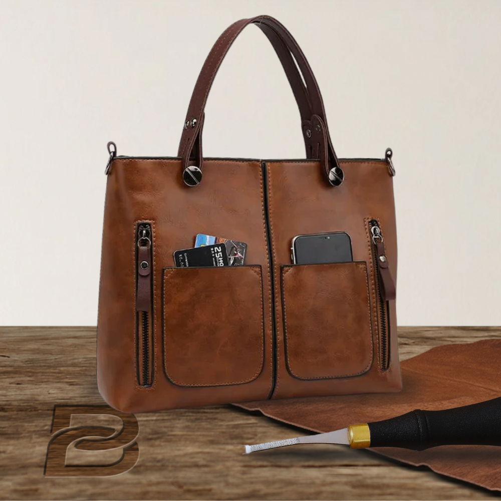 Constance - Large Vintage Leather Shoulder Bag - Heritage Limited Edition