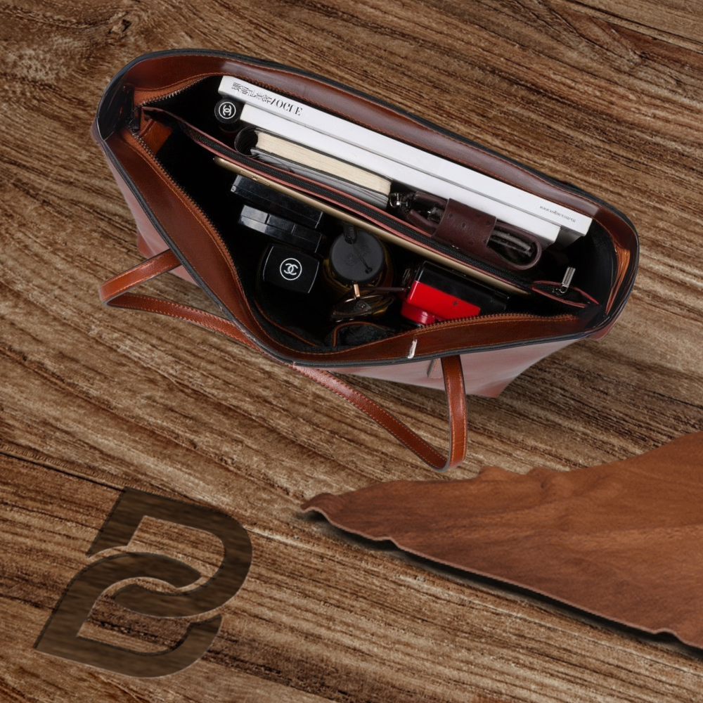 Elena - Structured Leather Shopper - Heritage Limited Edition